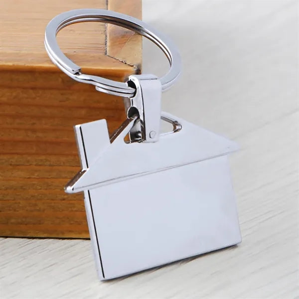 House Shaped Metal Keyring