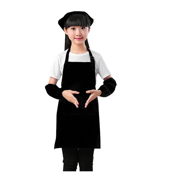 Apron for Kids w/ Pocket and Chef Hat Set