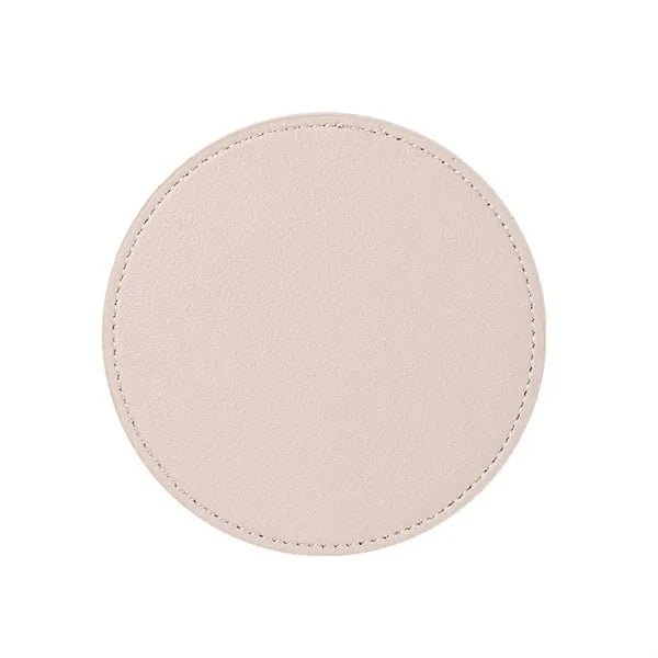 Leather 4 Round Coaster Set