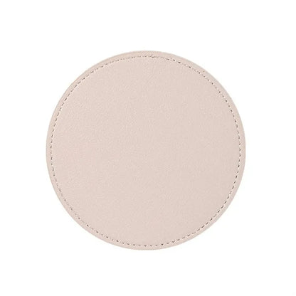 Leather 4 Round Coaster Set