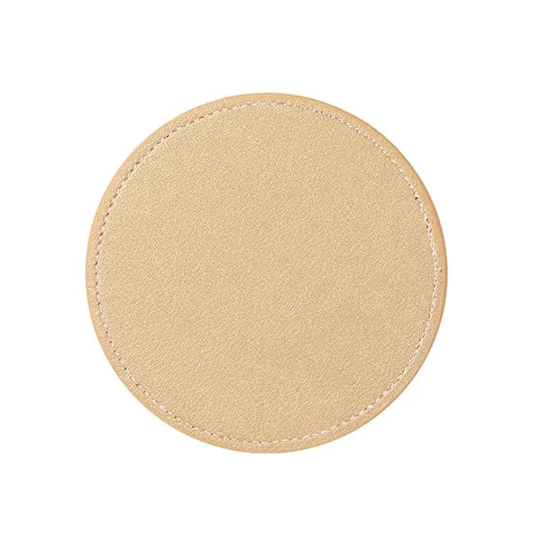 Leather 4 Round Coaster Set