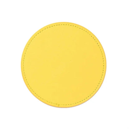 Leather 4 Round Coaster Set