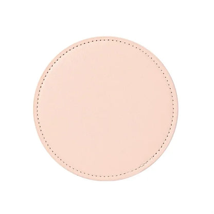 Leather 4 Round Coaster Set