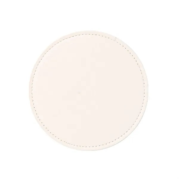 Leather 4 Round Coaster Set