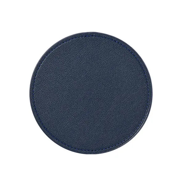 Leather 4 Round Coaster Set