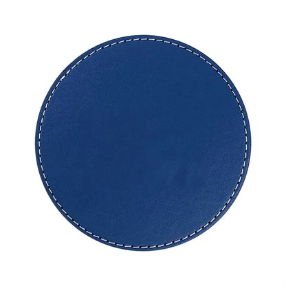 Leather 4 Round Coaster Set