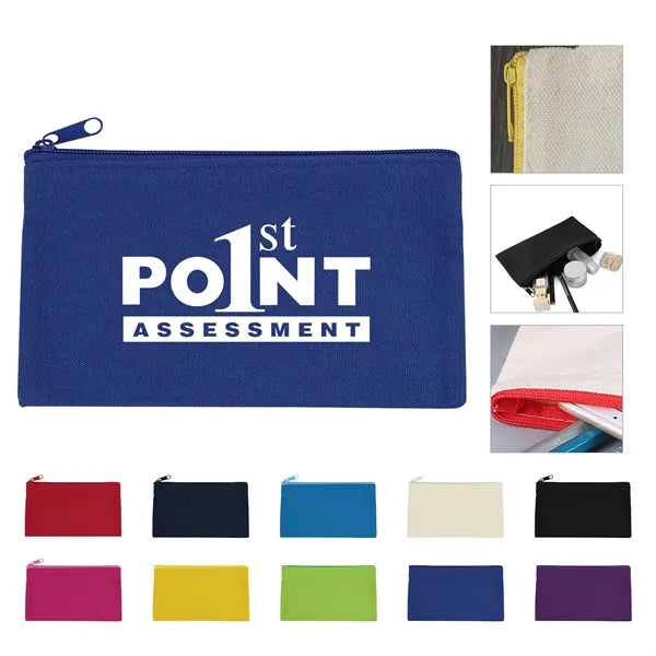 Multipurpose Zippered Canvas Pencil Pouch