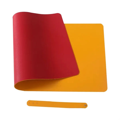 Office Large Leather Computer Desk Pad With Strap