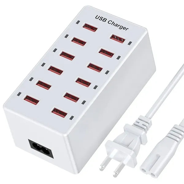 12-Port USB Charger Station