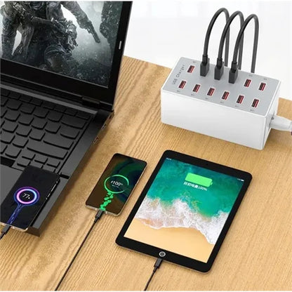 12-Port USB Charger Station