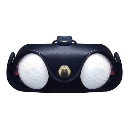 Portable Leather Golf Ball Carrier With Carabiner