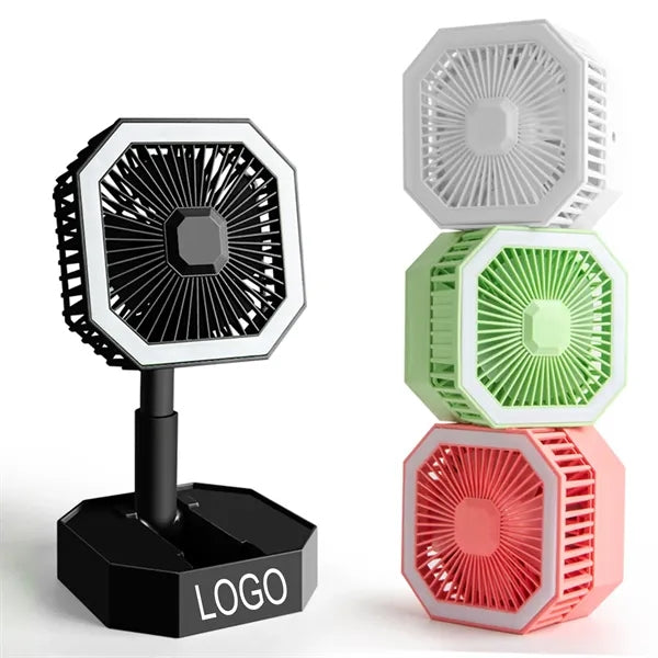 Mini USB Fan with Fill Light & Touch Control
