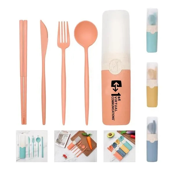 Portable Wheat Straw Cutlery Set