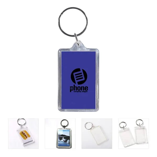 Rectangle Acrylic Photo Insert Keytag