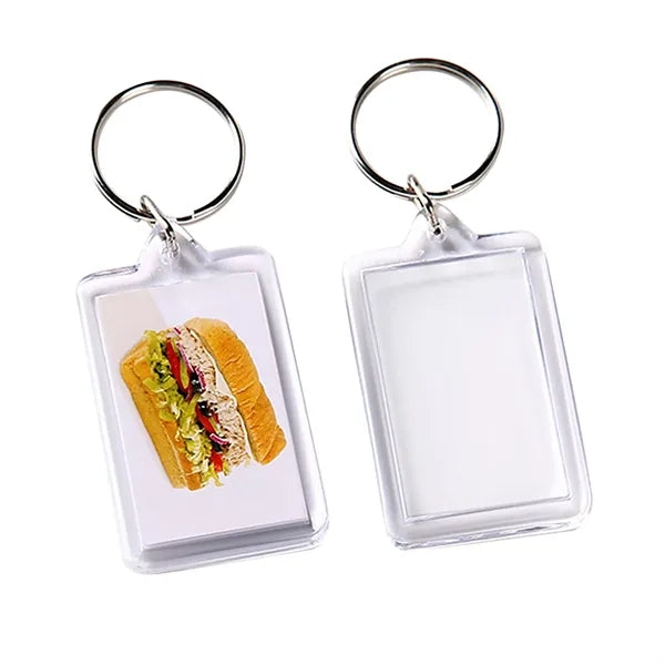 Rectangle Acrylic Photo Insert Keytag