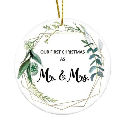 3" Round Ceramic Ornaments with String
