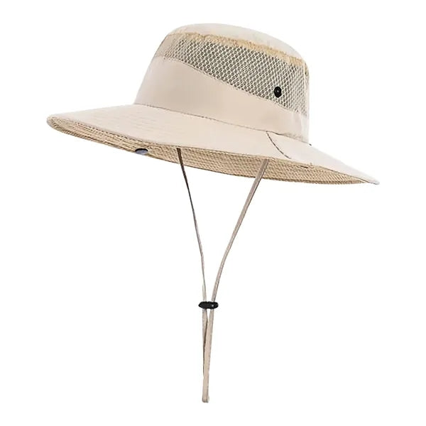 Wide Brim Mesh Sun Bucket Hat