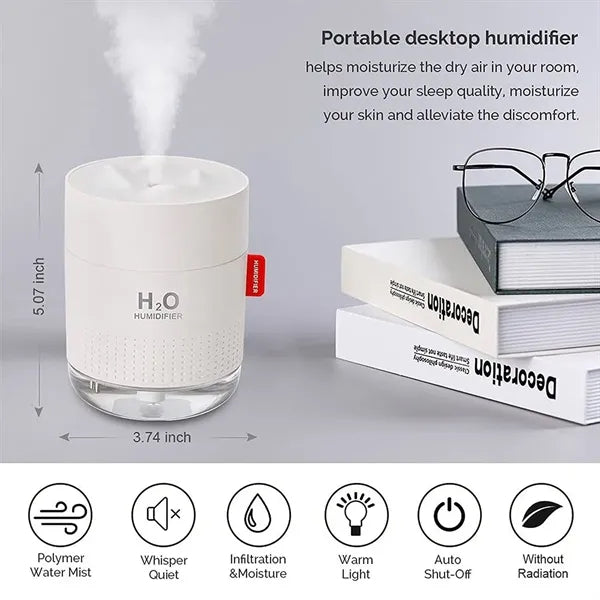 Portable 500ml USB Mini Cool Mist Humidifier
