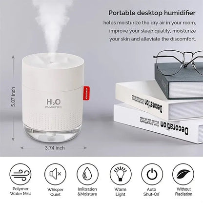 Portable 500ml USB Mini Cool Mist Humidifier