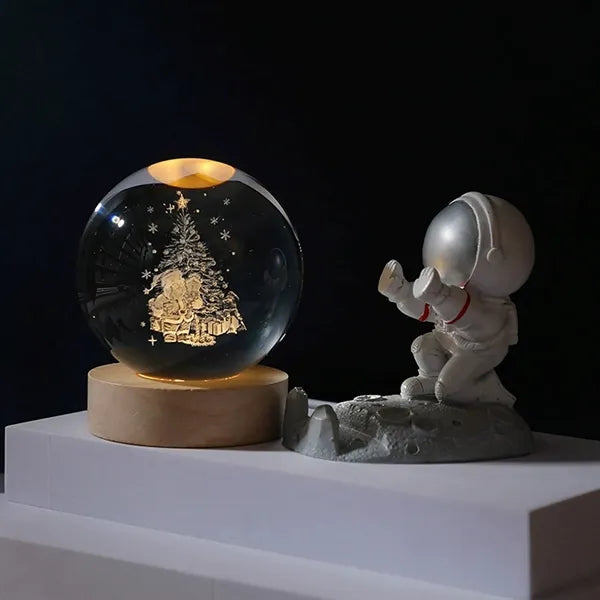3D Galaxy Crystal Ball Night Light