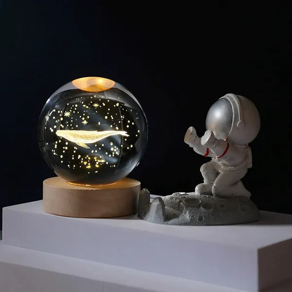 3D Galaxy Crystal Ball Night Light
