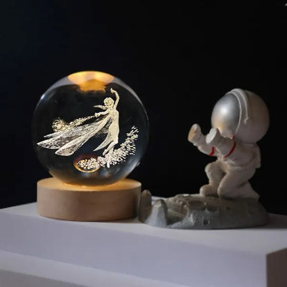 3D Galaxy Crystal Ball Night Light