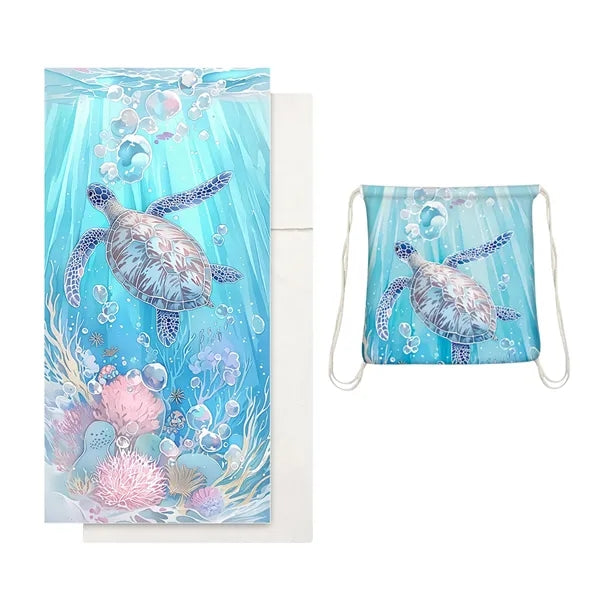 2 in 1 foldable beach towel with storage
