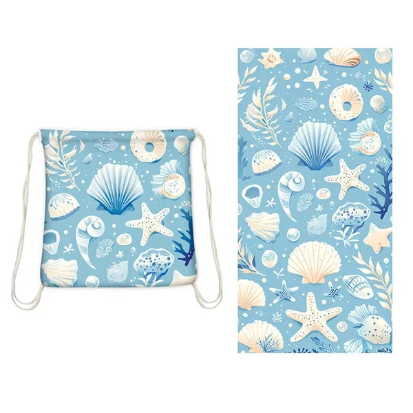 2 in 1 foldable beach towel with storage