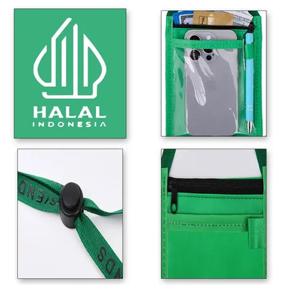 Premium Double Window Pouch With Lanyard