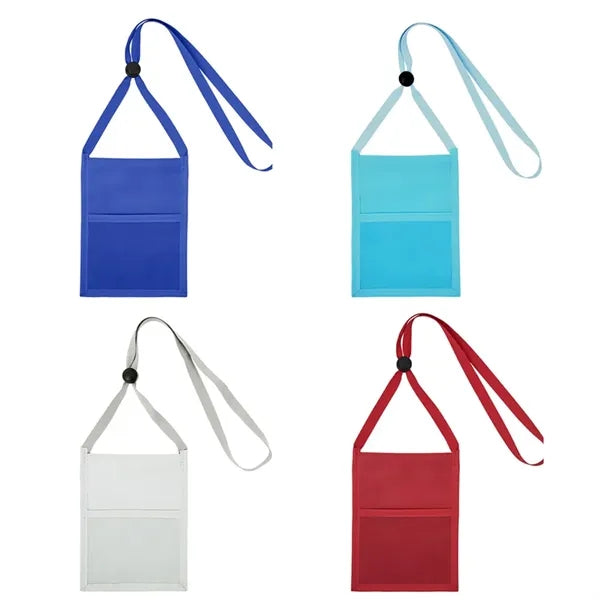 Premium Double Window Pouch With Lanyard