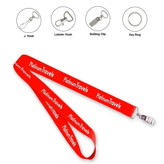 1" Full Color Dye Sublimated Lanyard With Metal Bulldog Clip