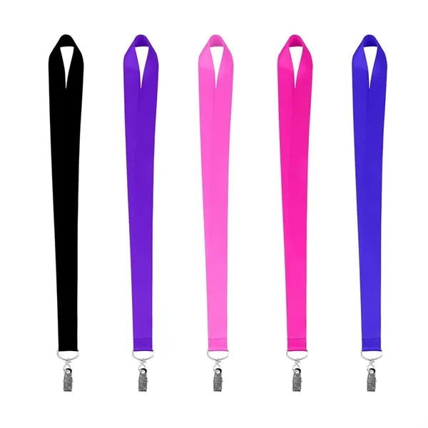 1" Full Color Dye Sublimated Lanyard With Metal Bulldog Clip