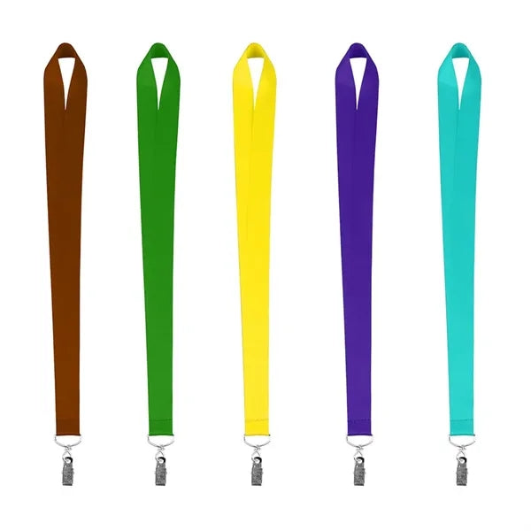 1" Full Color Dye Sublimated Lanyard With Metal Bulldog Clip