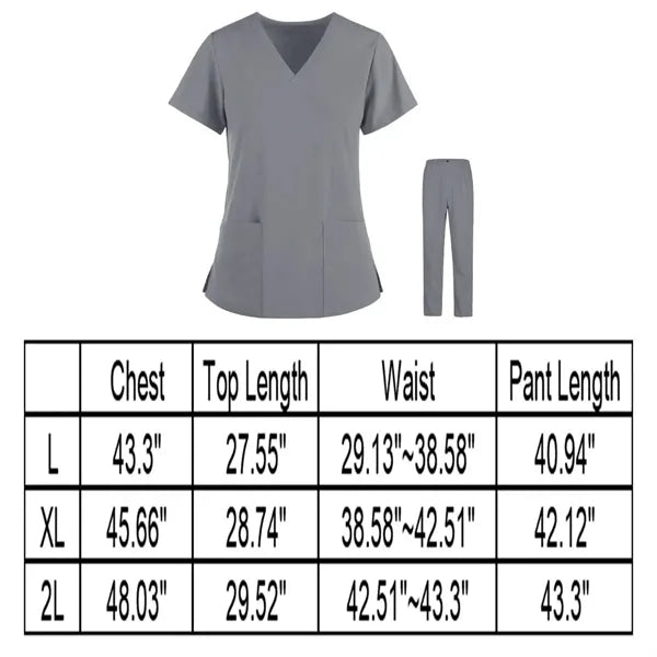 Scrubs Medical Uniform Top Pant Set