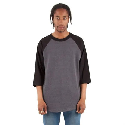 Shaka Wear Adult Three-Quarter Sleeve Raglan T-Shirt