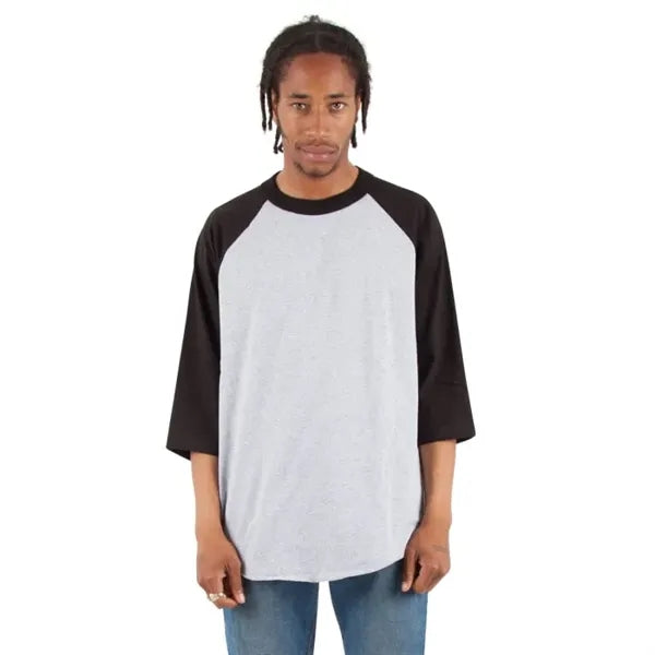 Shaka Wear Adult Three-Quarter Sleeve Raglan T-Shirt