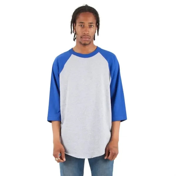 Shaka Wear Adult Three-Quarter Sleeve Raglan T-Shirt