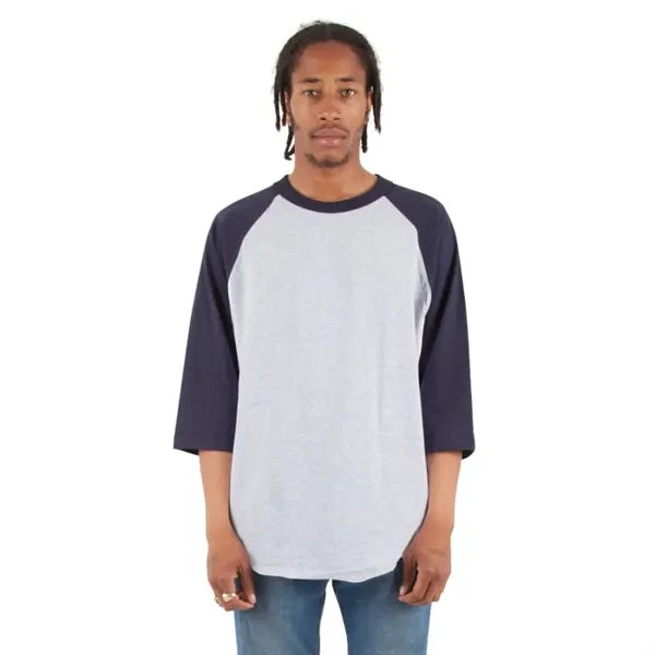 Shaka Wear Adult Three-Quarter Sleeve Raglan T-Shirt