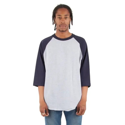 Shaka Wear Adult Three-Quarter Sleeve Raglan T-Shirt