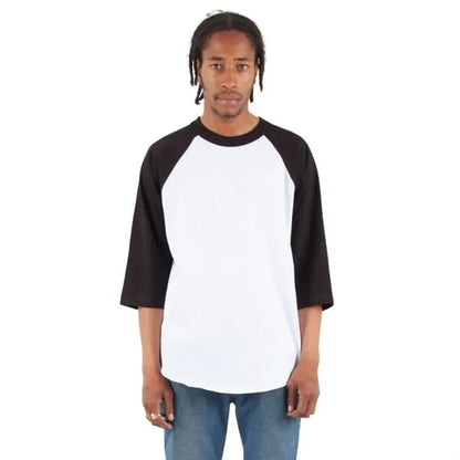 Shaka Wear Adult Three-Quarter Sleeve Raglan T-Shirt