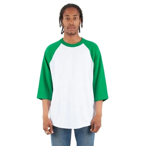 Shaka Wear Adult Three-Quarter Sleeve Raglan T-Shirt