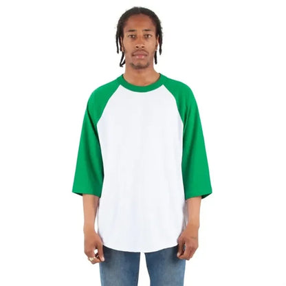 Shaka Wear Adult Three-Quarter Sleeve Raglan T-Shirt