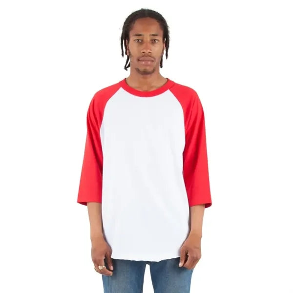 Shaka Wear Adult Three-Quarter Sleeve Raglan T-Shirt