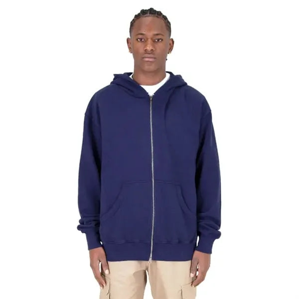 Shaka Wear Men's Garment Dye Double-Zip Hooded Sweatshirt