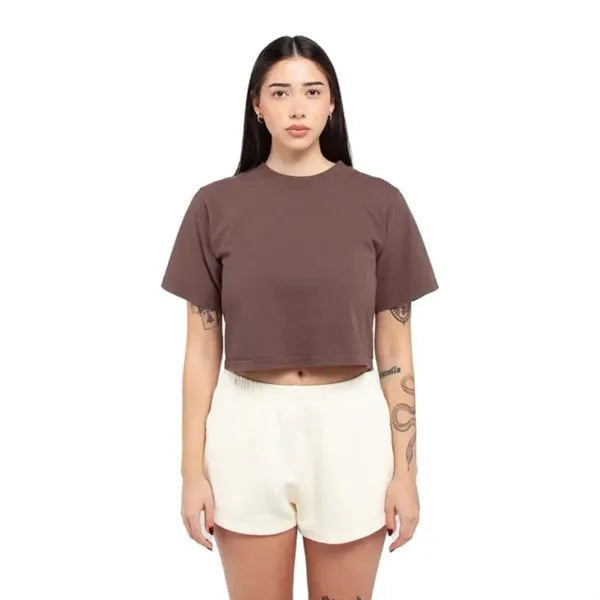 Shaka Wear Ladies' Garment Dye Crop T-Shirt