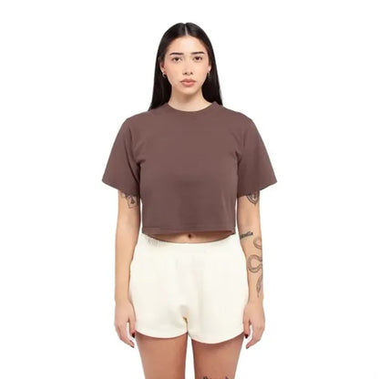 Shaka Wear Ladies' Garment Dye Crop T-Shirt