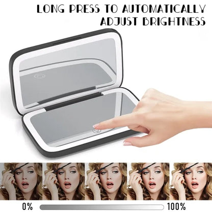 USB Rechargeable Handheld LED Makeup Mirror