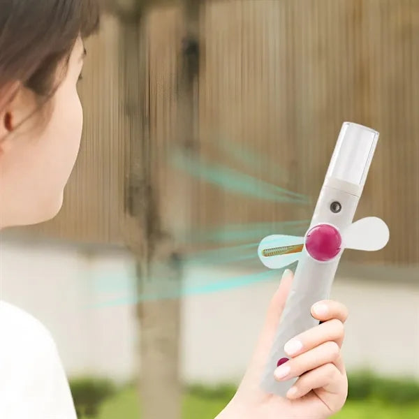 LED Portable Humidification Mist Spray Fan