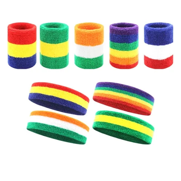 Colorful Wristband Headband Set MOQ500SETS