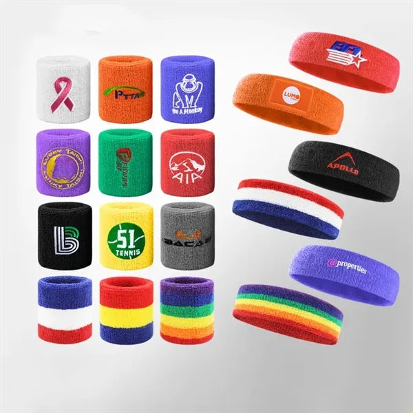 Colorful Wristband Headband Set MOQ500SETS